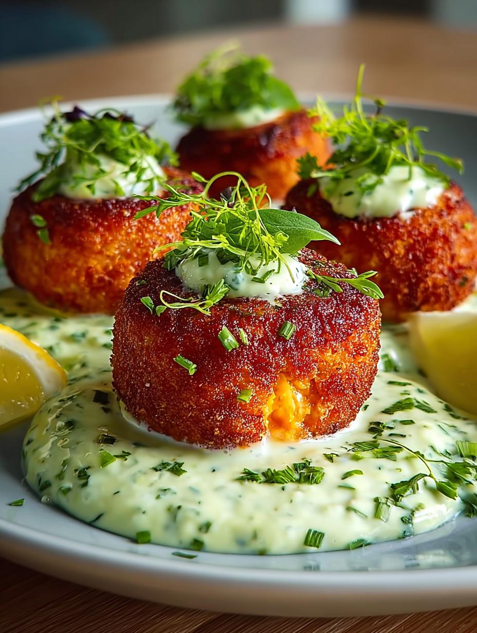 Delicious Salmon Balls Creamy Avocado served as appetizers