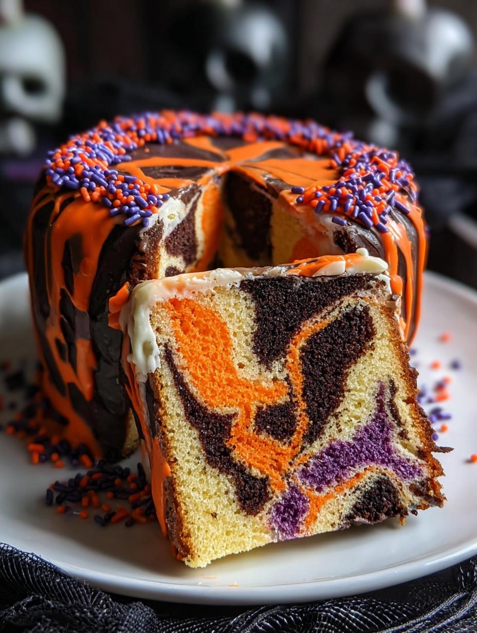 Spooky Halloween Marble Cake: 1 Stunning Recipe - Spooky Halloween Marble Cake - additional detail