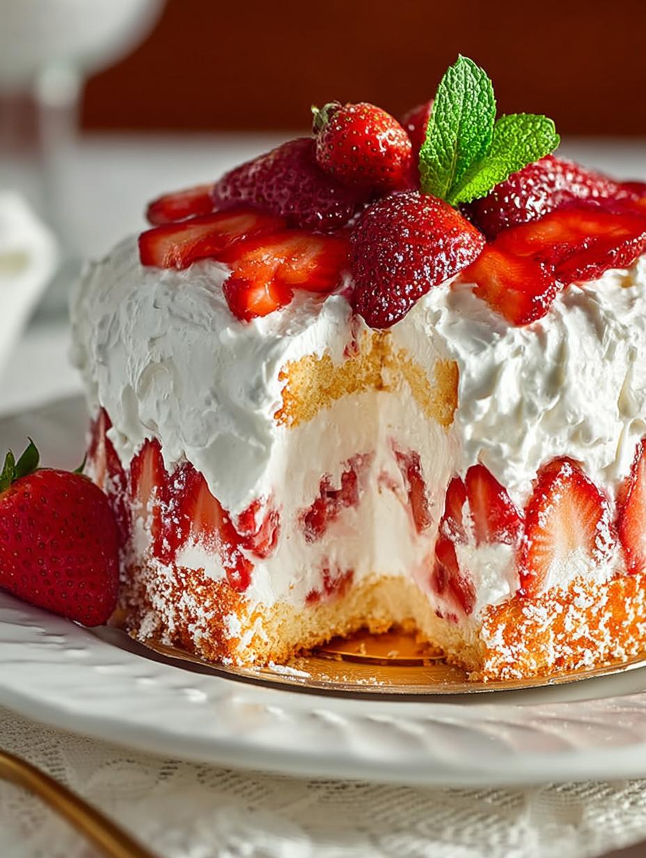 Delicious Strawberry Angel Cake for Summer Gatherings 4 Delicious Strawberry Angel Cake for Summer Gatherings - Strawberry Angel Cake - main visual representation