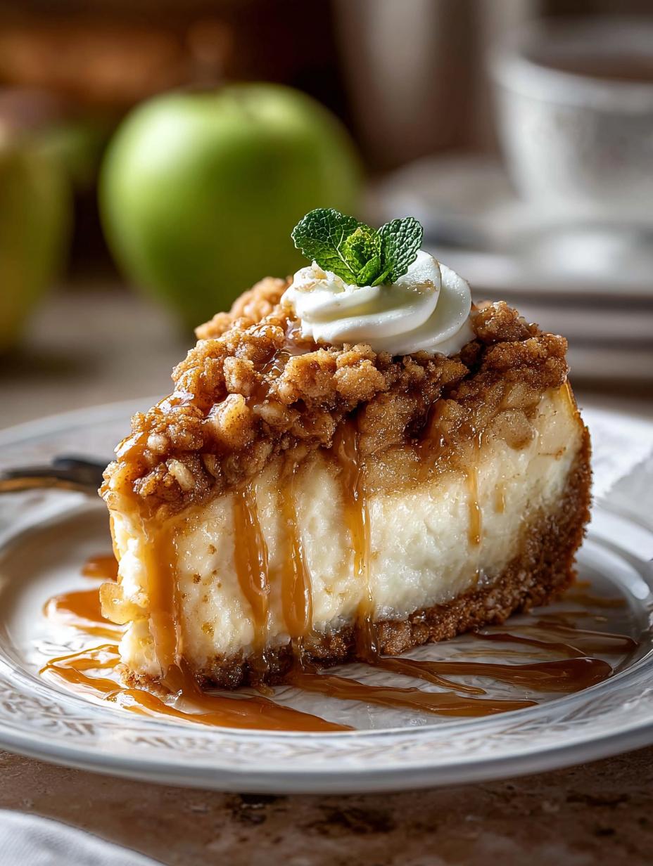 Apple Crisp Cheesecake: 7 Reasons to Indulge in This Delight - Apple Crisp Cheesecake - additional detail