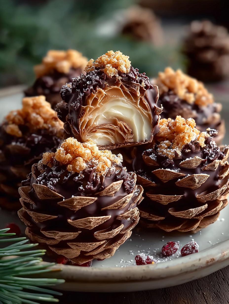 Bake Pinecone Truffles Festive