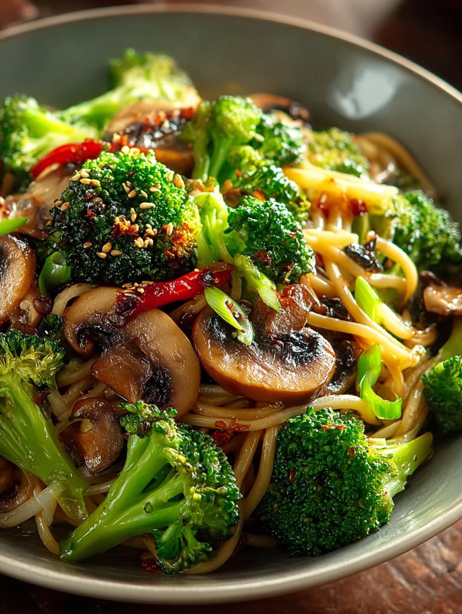 Broccoli Mushroom Stir Fry