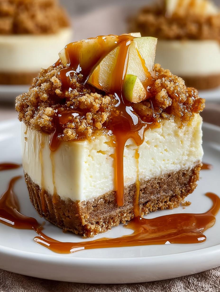 Caramel Apple Crisp Cheesecake
