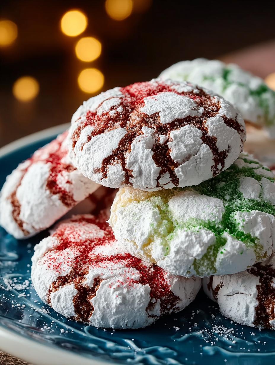Christmas Crinkle Cookies