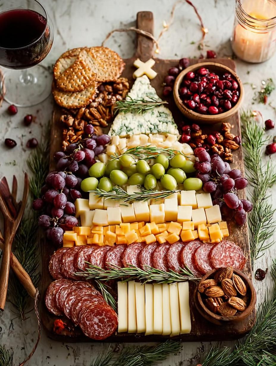 Delicious Christmas Tree Charcuterie Board That Wows Guests - Christmas Tree Charcuterie Board - additional detail