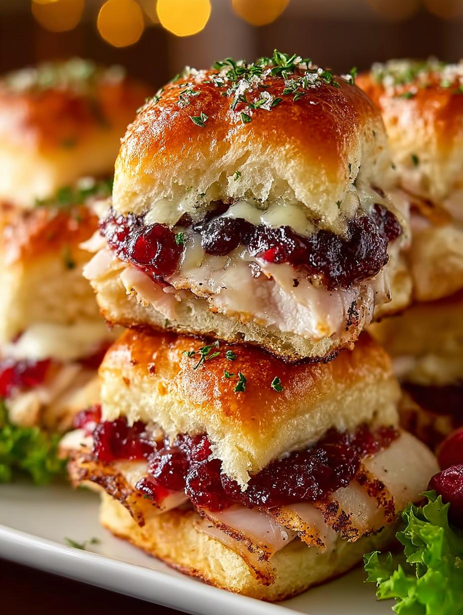 Cranberry Turkey Sliders Holiday