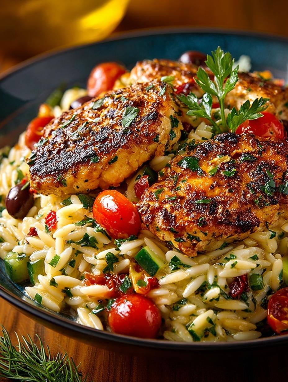 Flavorful Mediterranean Chicken Orzo: A Hearty Delight - Flavorful Mediterranean Chicken Orzo - main visual representation
