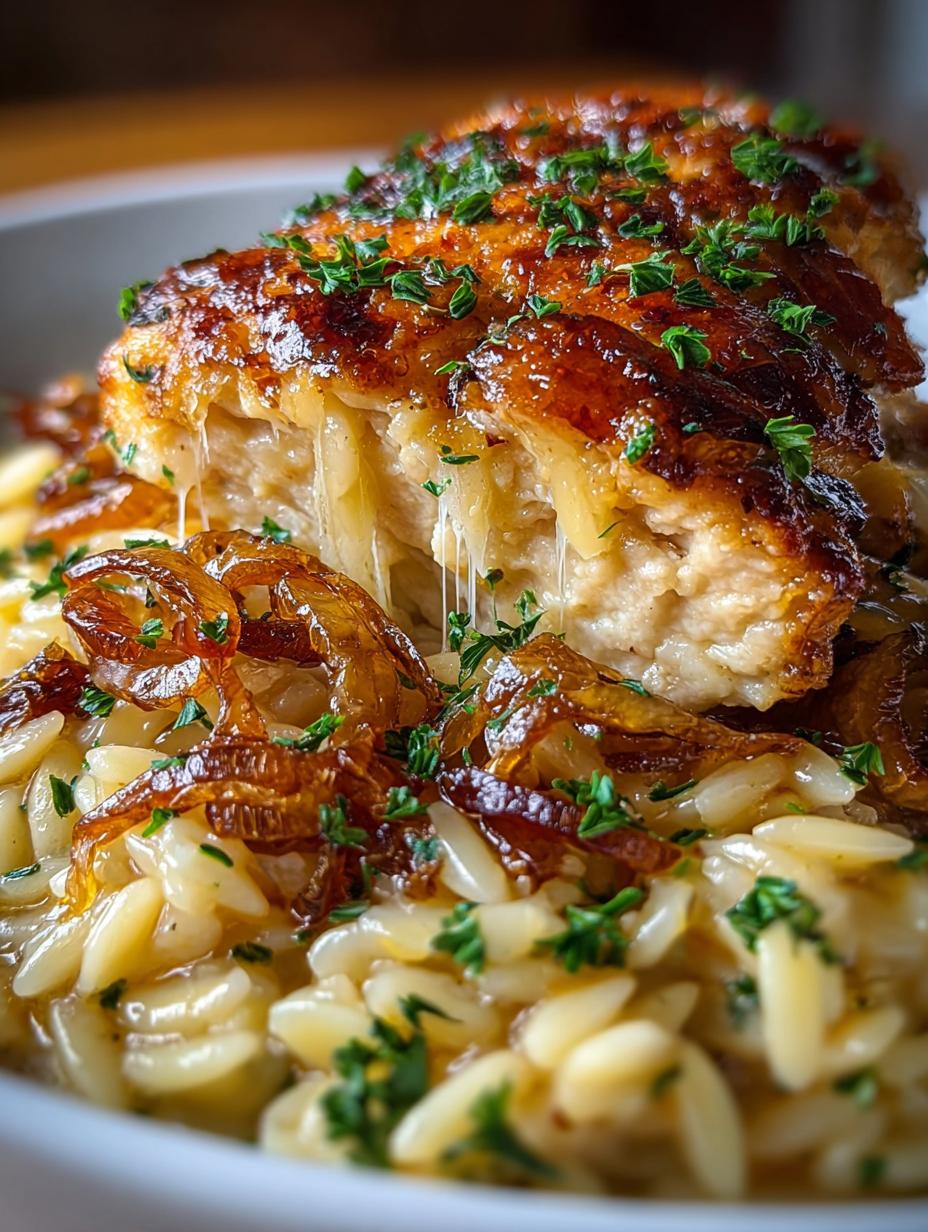 French Onion Chicken Orzo