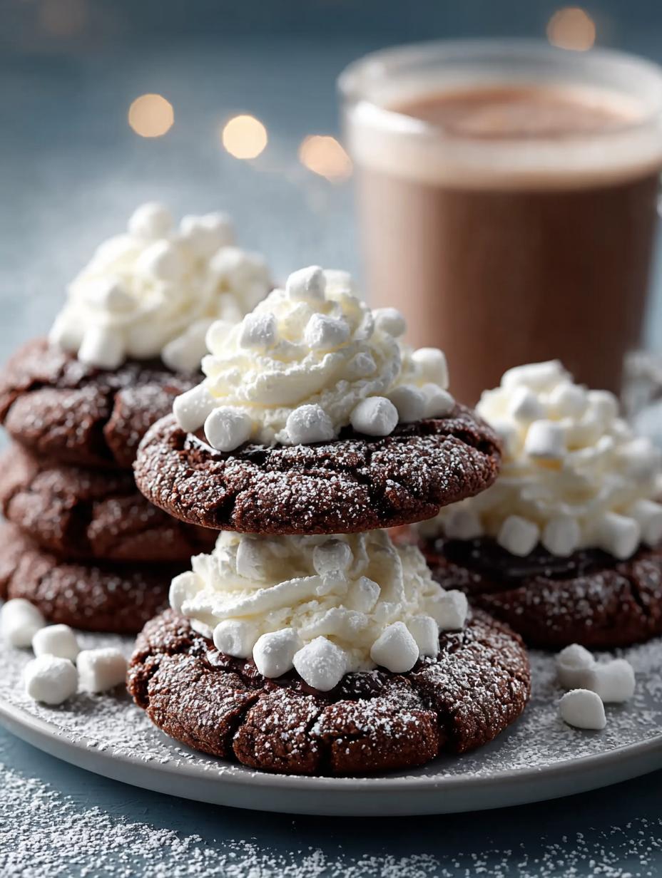 Hot Cocoa Cookies with Marshmallow Buttercream Delight - Hot Cocoa Cookies with - main visual representation