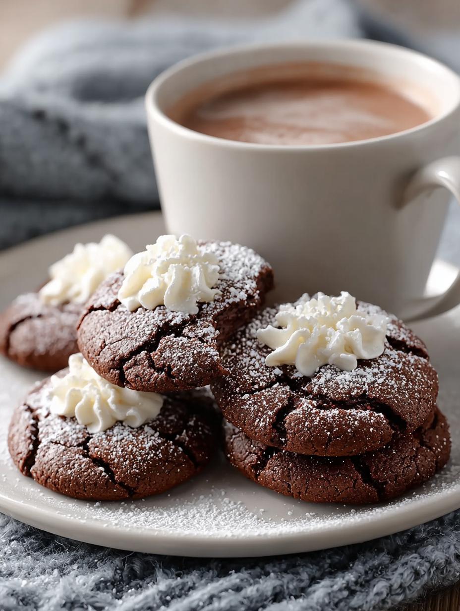 Hot Cocoa Cookies with Marshmallow Buttercream Delight - Hot Cocoa Cookies with - additional detail