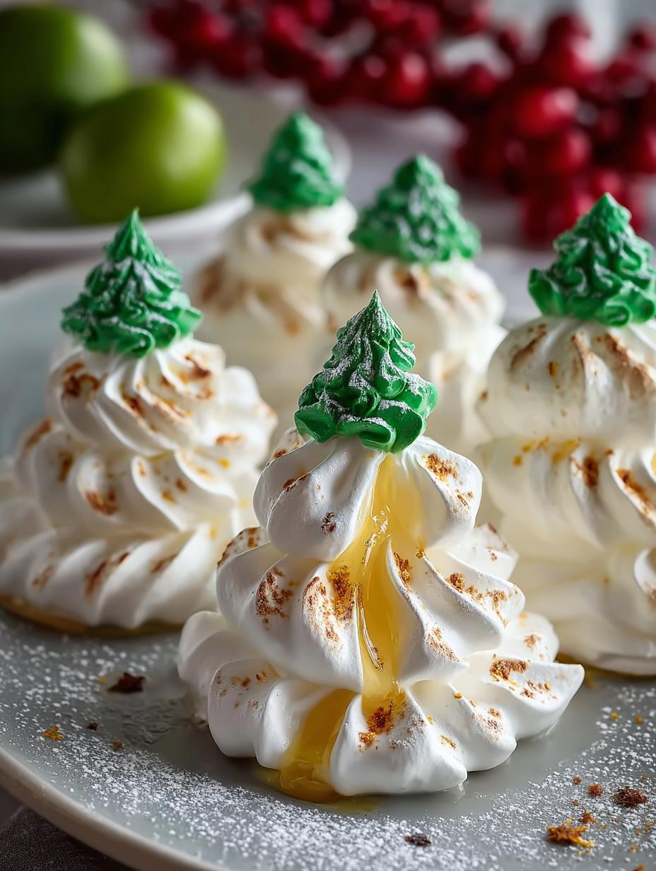 Delicious Meringue Trees: 12 Festive Holiday Treats - Meringue Trees - additional detail