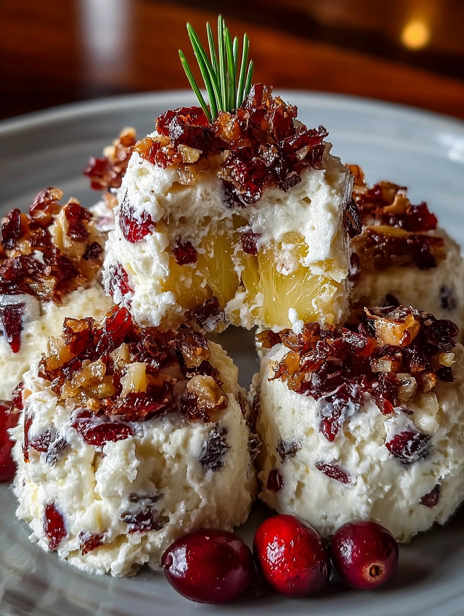 Mini Pineapple Cranberry Cheese