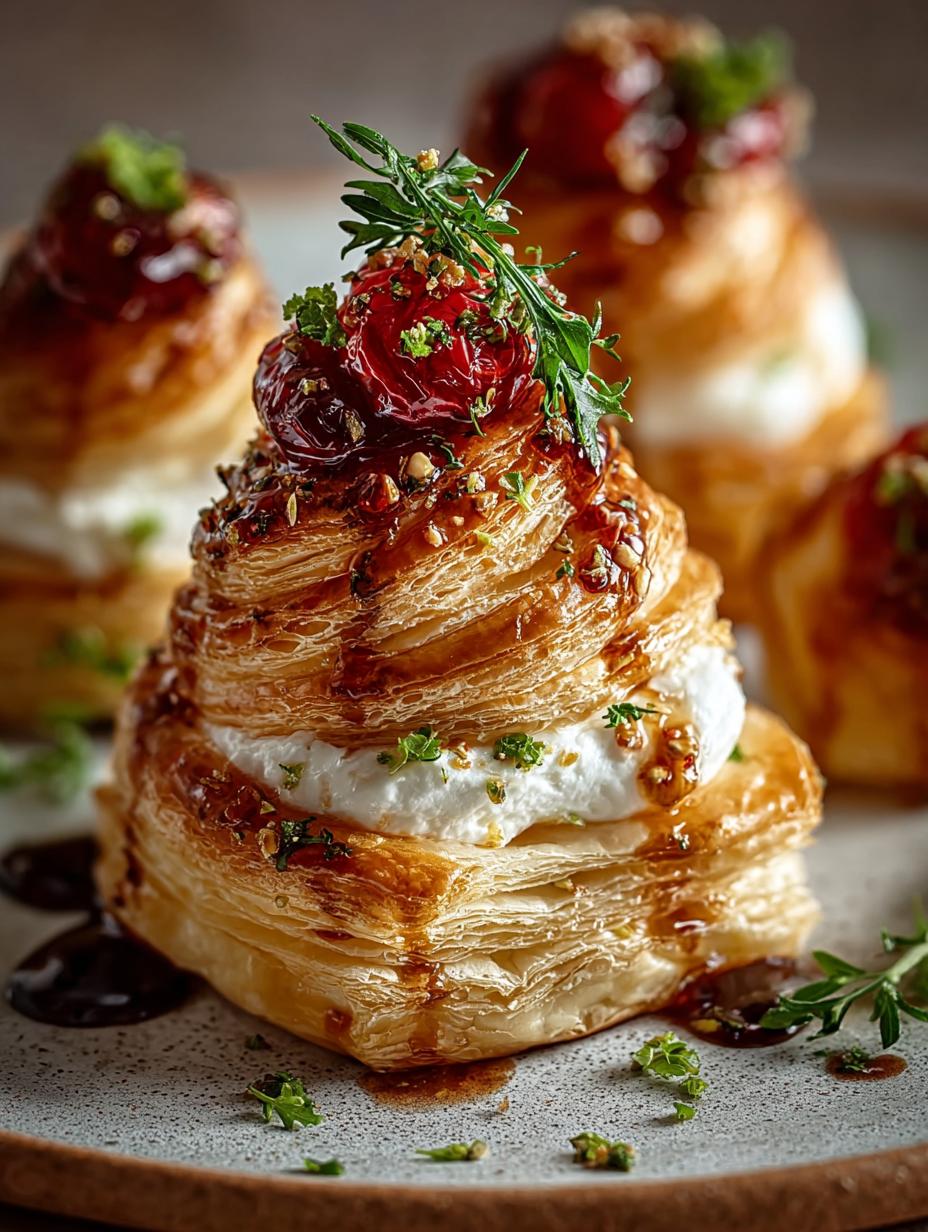 Puff Pastry Trees Burrata