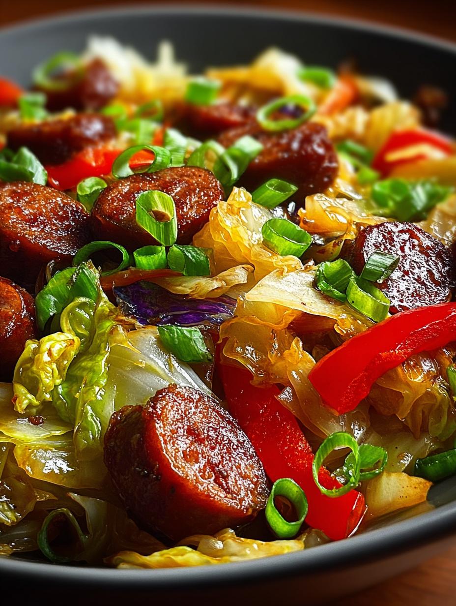 Sausage Cabbage Stir Fry