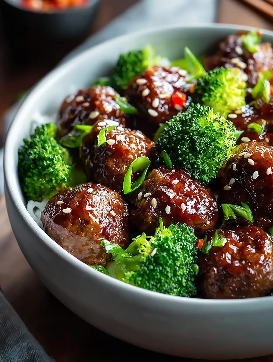 Sticky Mongolian Meatballs Broccoli: 35-Minute Delight 4 Sticky Mongolian Meatballs Broccoli: 35-Minute Delight - Sticky Mongolian Meatballs Broccoli - main visual representation