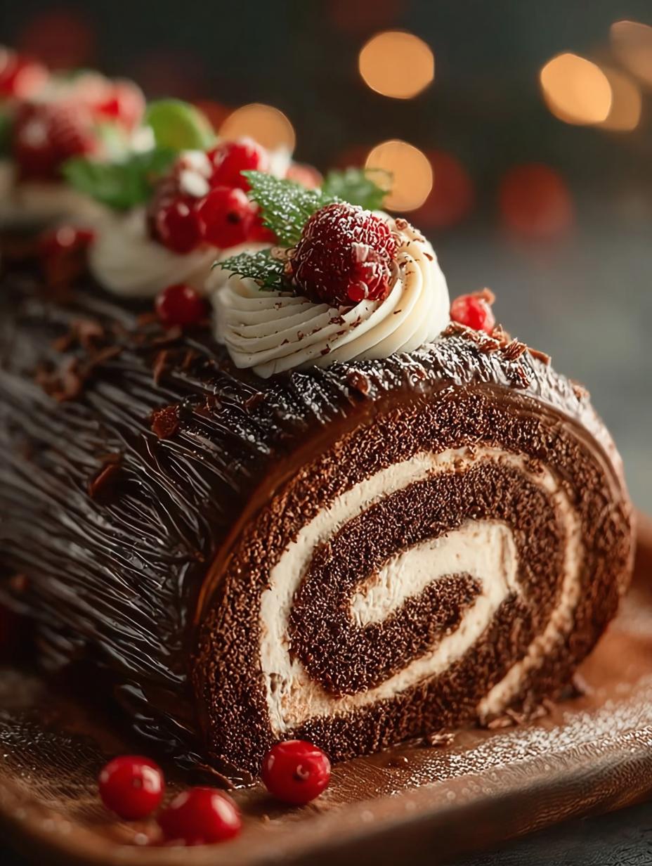 Yule Log Cake Buche