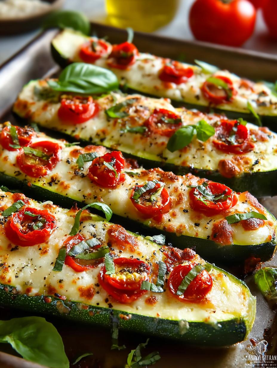 Zucchini Pizza Boats