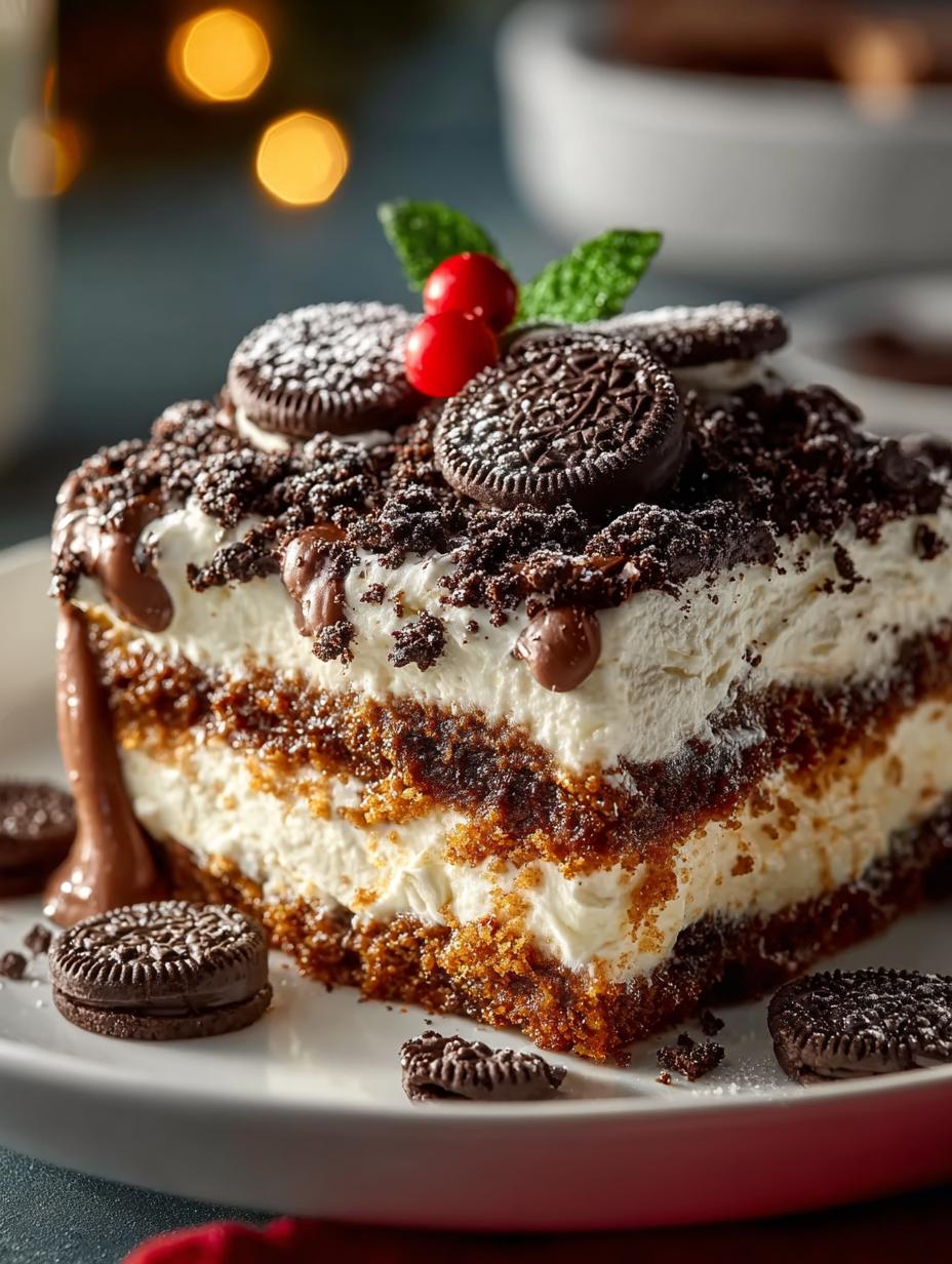 Bake Christmas Oreo Lasagna
