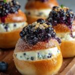Blueberry Cheesecake Brioche Buns