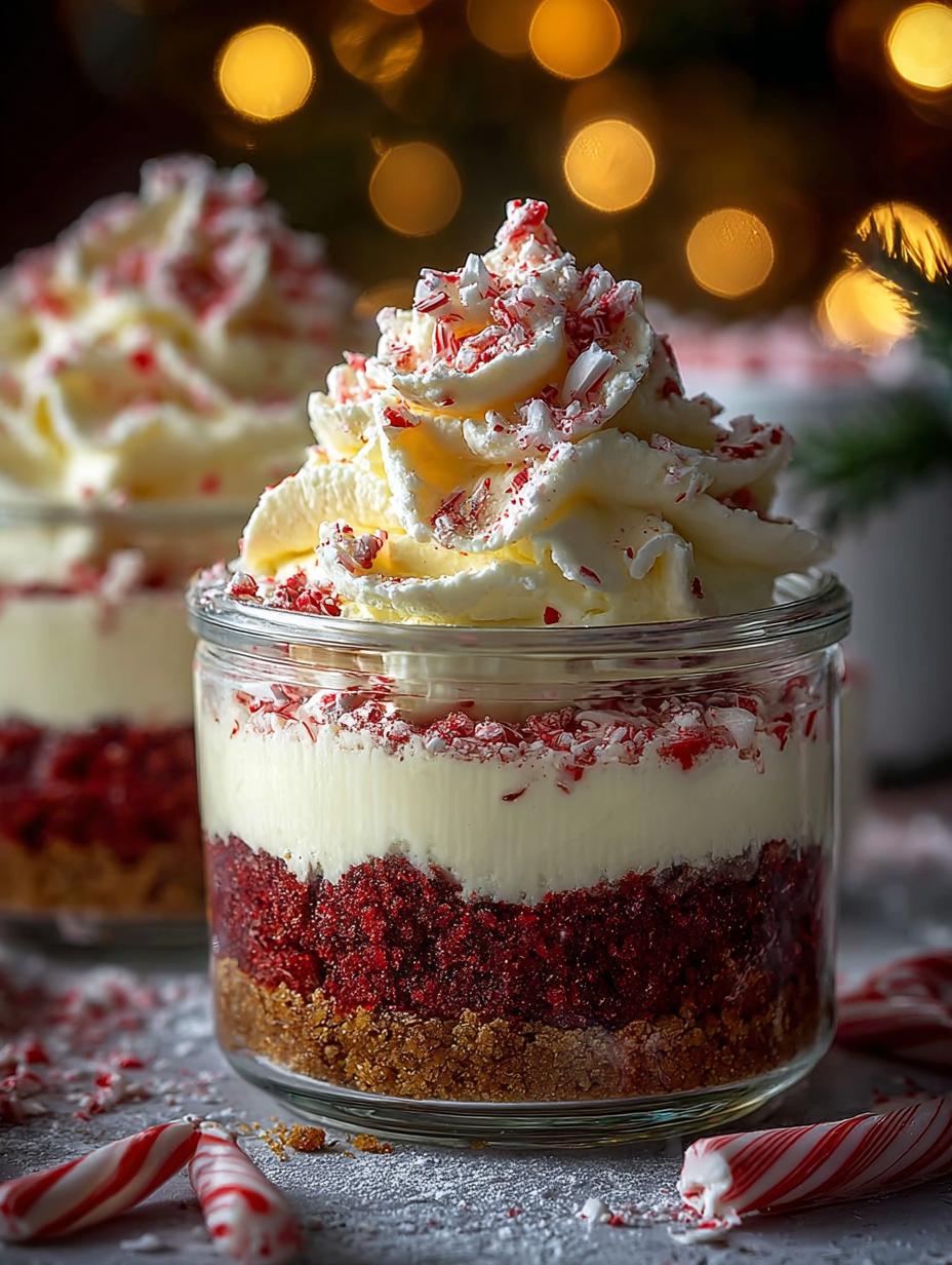 Candy Cane Cheesecake Parfaits