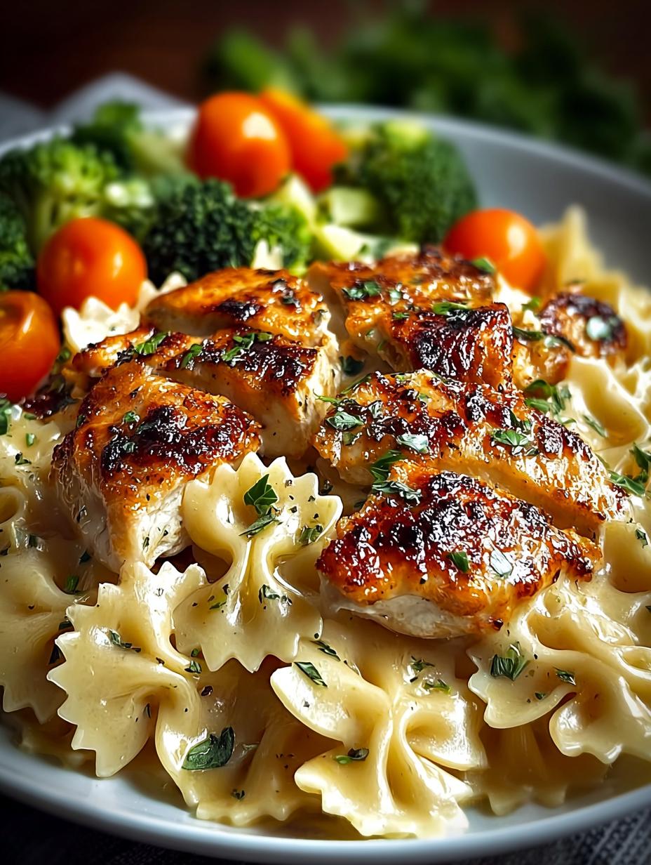 Delicious Cheddar Havarti Chicken Bowtie Pasta Recipe - Cheddar Havarti Chicken Bowtie - additional detail