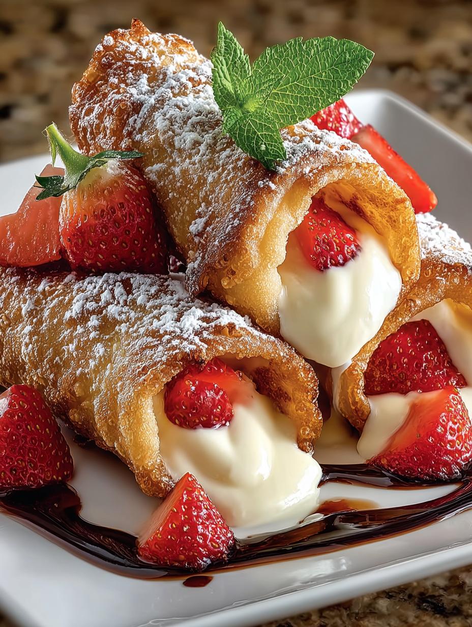 Cheesecake Egg Rolls Dessert