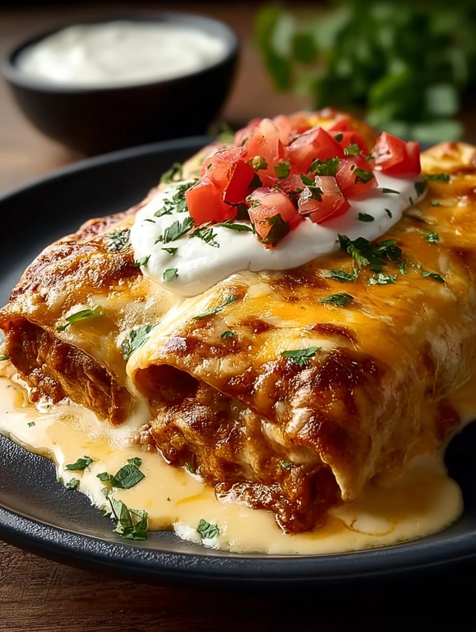 Cheesy Chicken Enchiladas with Creamy Sauce Delight 4 Cheesy Chicken Enchiladas with Creamy Sauce Delight - Cheesy Chicken Enchiladas with - main visual representation