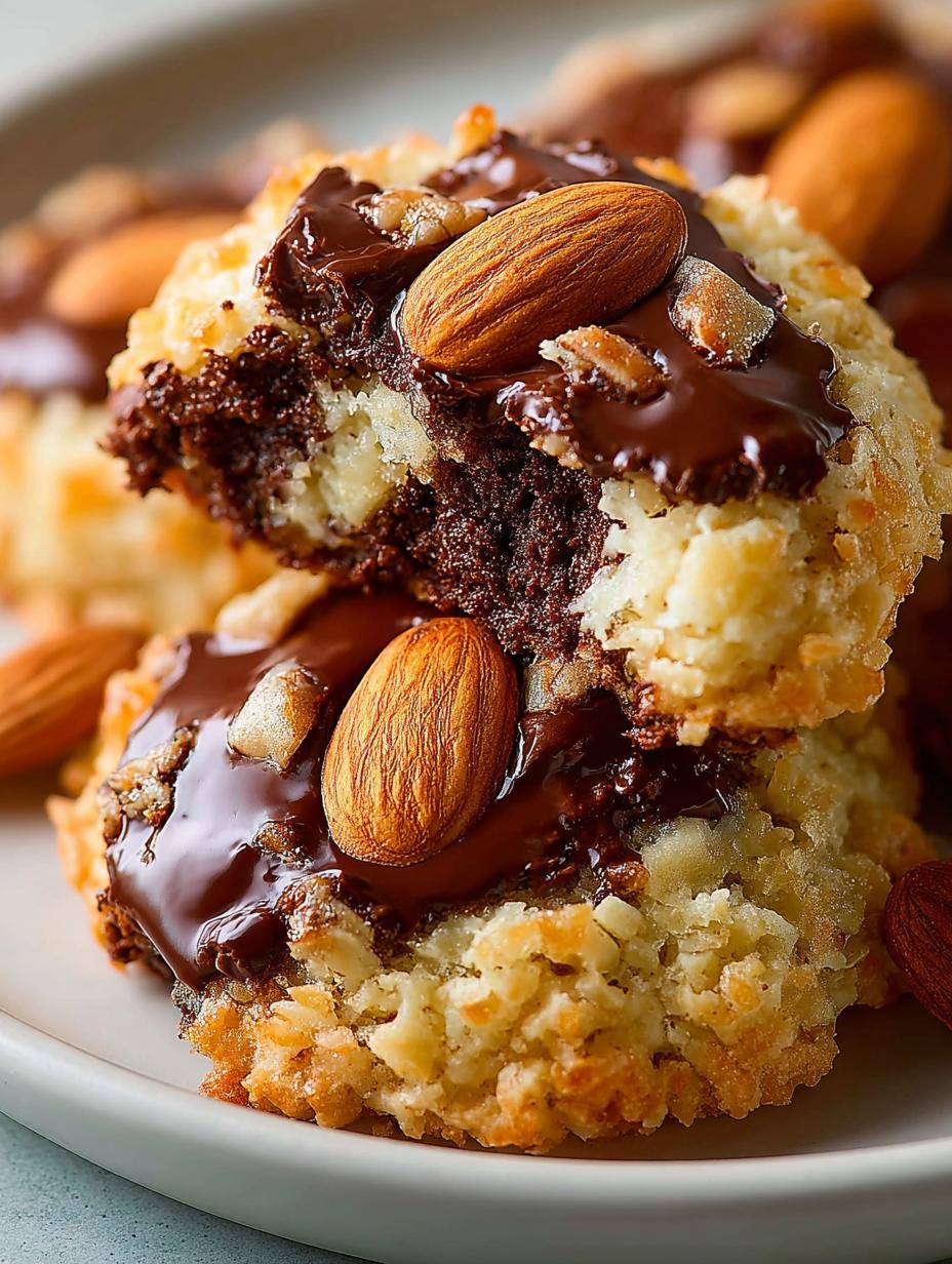 Chocolate Coconut Cookies with Almonds: 24 Irresistible Treats - Chocolate Coconut Cookies with - additional detail