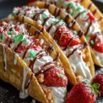 Christmas Cheesecake Tacos Festive