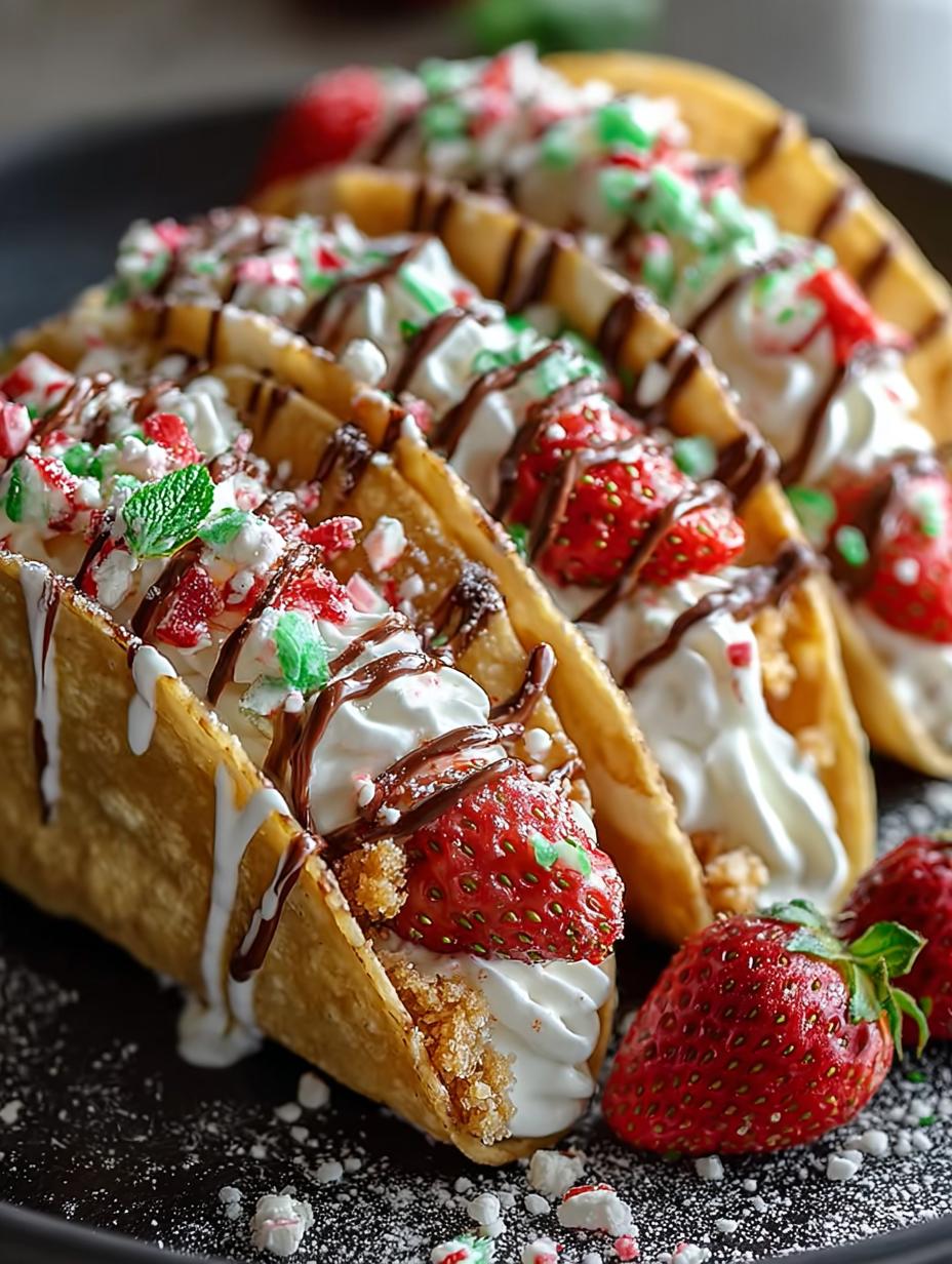 Christmas Cheesecake Tacos Festive