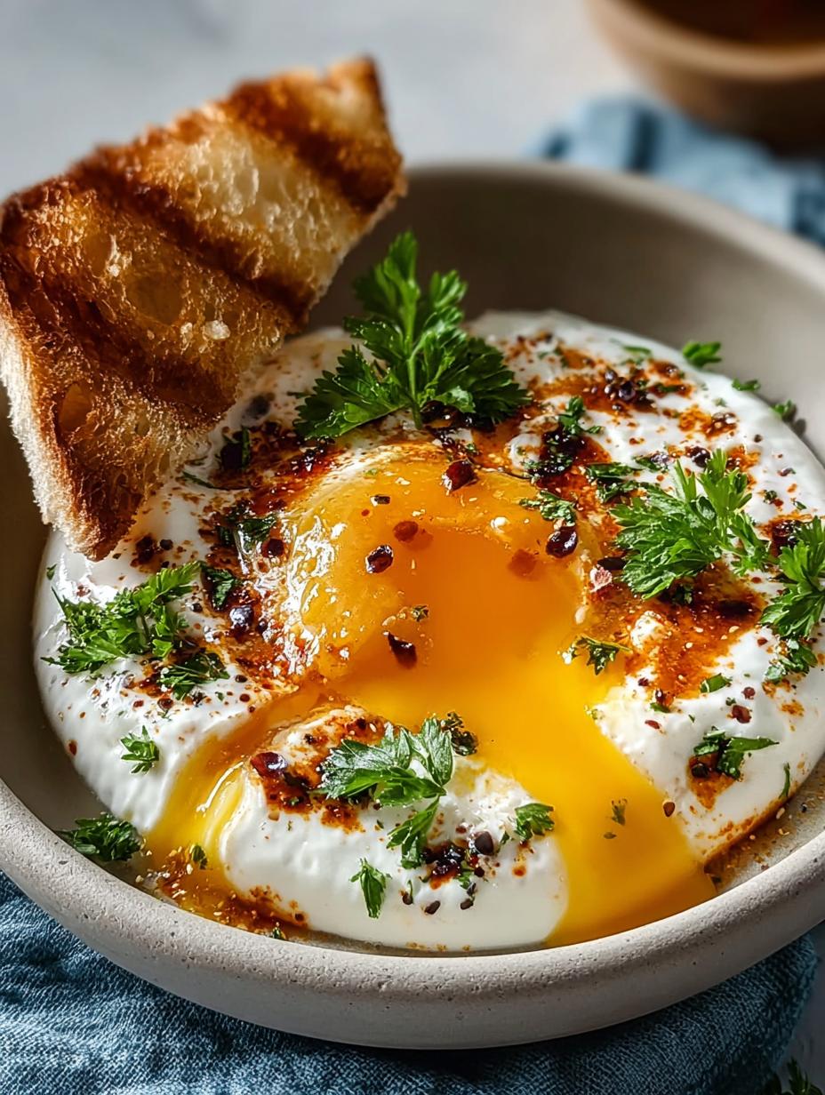 Cilbir Turkish Eggs with Creamy Yogurt & Spiced Butter Bliss - Cilbir Turkish Eggs with - additional detail