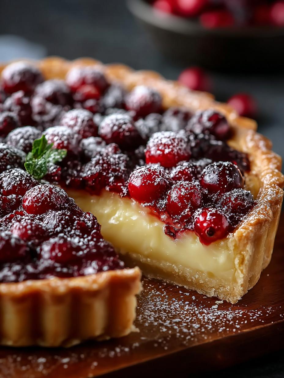 Delicious Cranberry Custard Pie Delight Recipe - Cranberry Custard Pie Delight - main visual representation