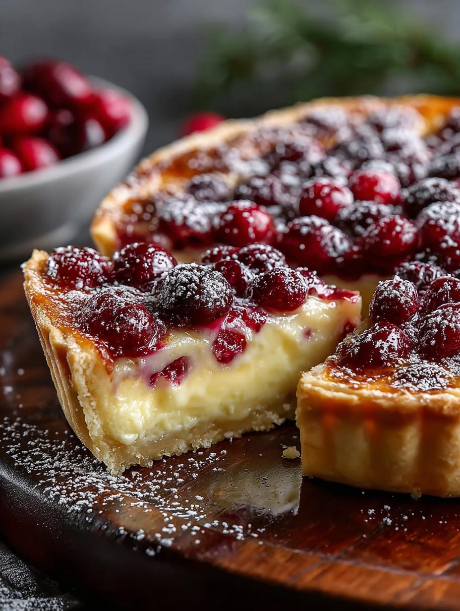 Cranberry Custard Pie Delight