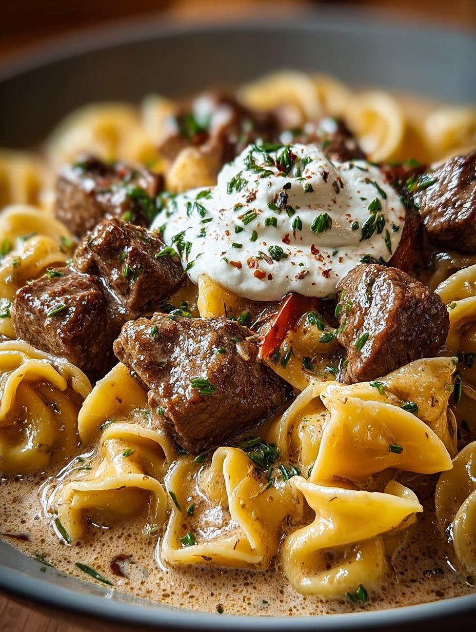Creamy Skillet Beef Stroganoff: 5 Comforting Steps 5 Creamy Skillet Beef Stroganoff: 5 Comforting Steps - Creamy Skillet Beef Stroganoff - additional detail