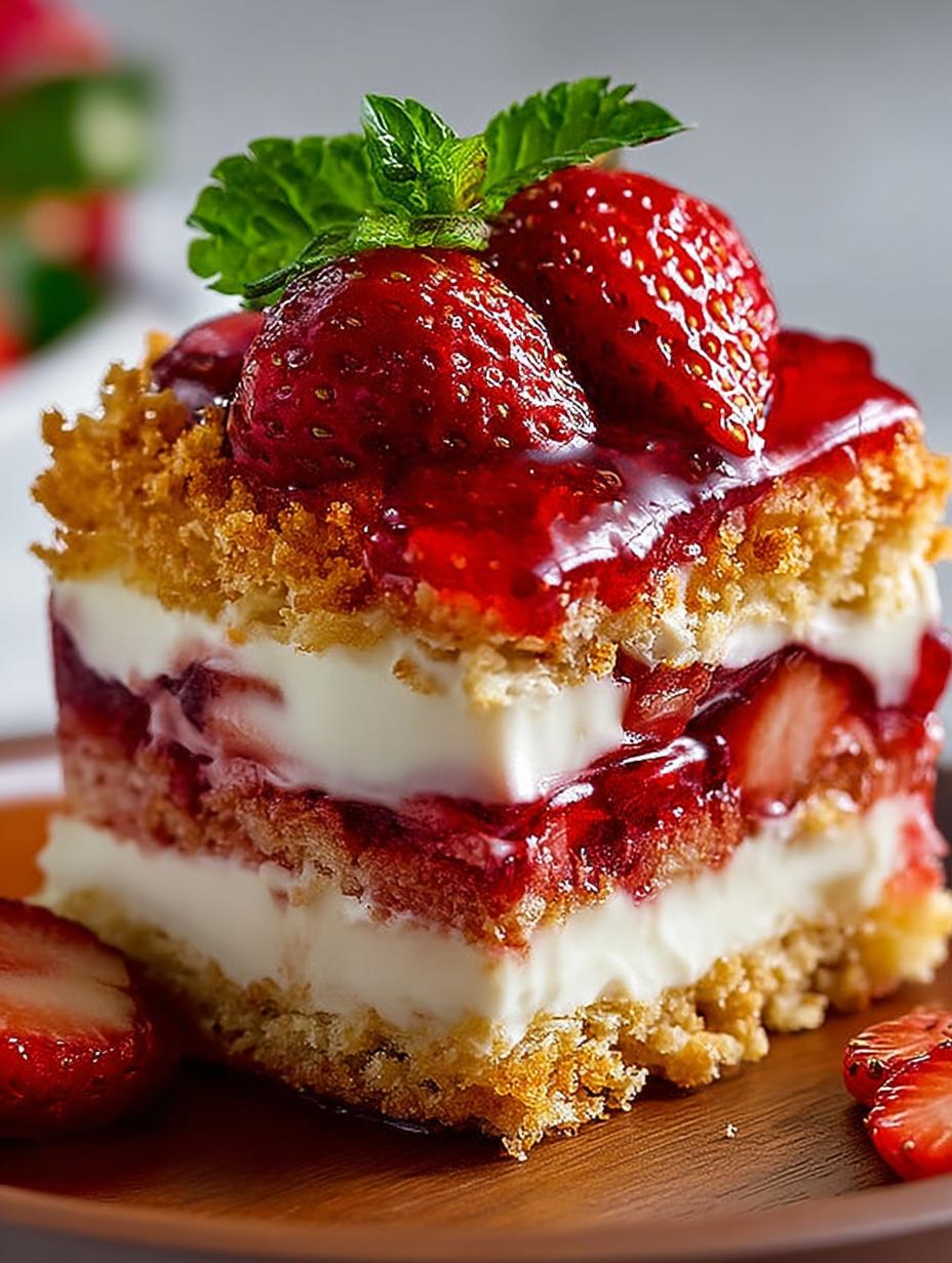 Crispy Strawberry Cheesecake Sandwich