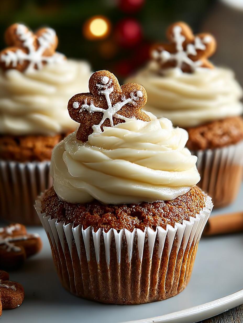 Festive Gingerbread Cupcakes That Delight Every Holiday - Festive Gingerbread Cupcakes - main visual representation