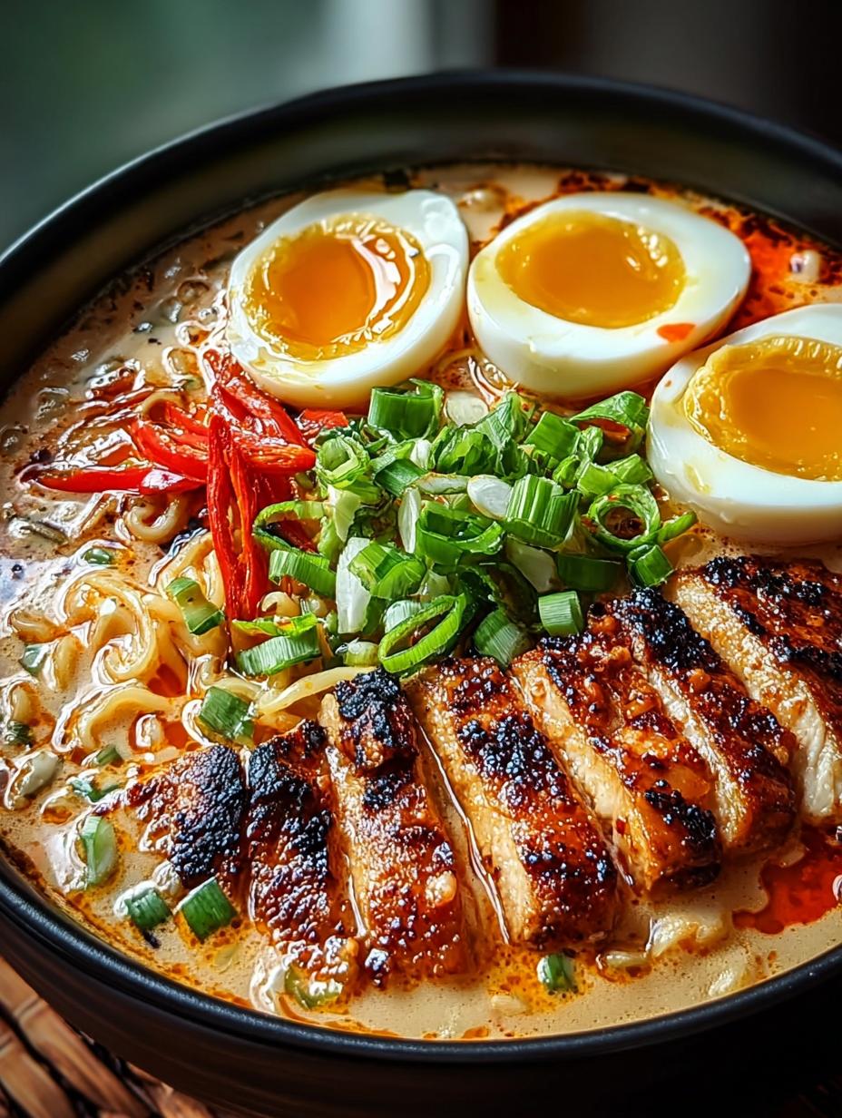 Fiery Chicken Ramen with Creamy Garlic Sauce to Savor 5 Fiery Chicken Ramen with Creamy Garlic Sauce to Savor - Fiery Chicken Ramen with - additional detail