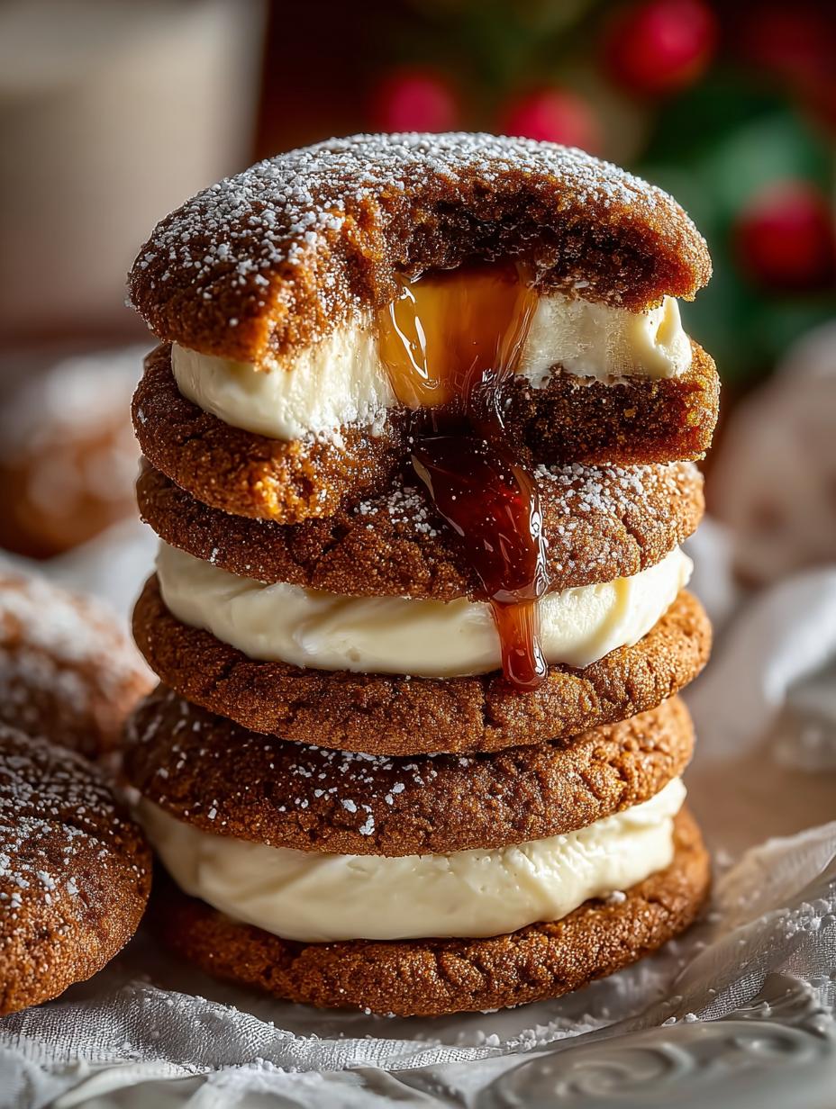 Gingerbread Cheesecake Cookies Holiday Delight - Gingerbread Cheesecake Cookies Holiday - additional detail