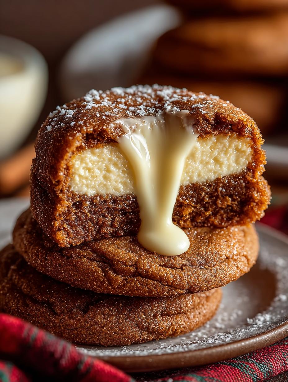 Gingerbread Cheesecake Cookies Holiday