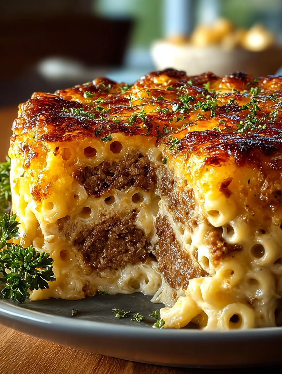 Mac Cheese Beef Meatloaf