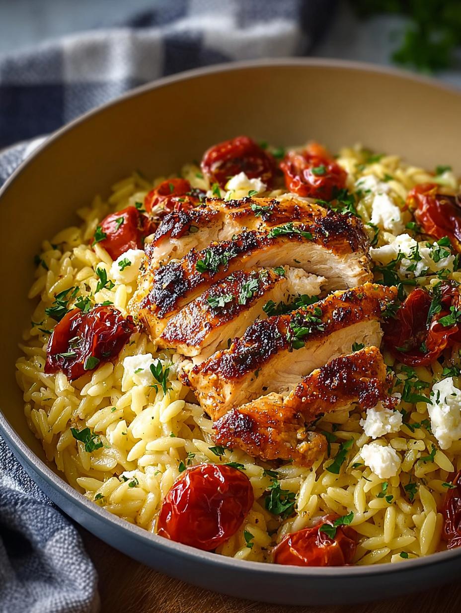 Mediterranean Chicken Orzo