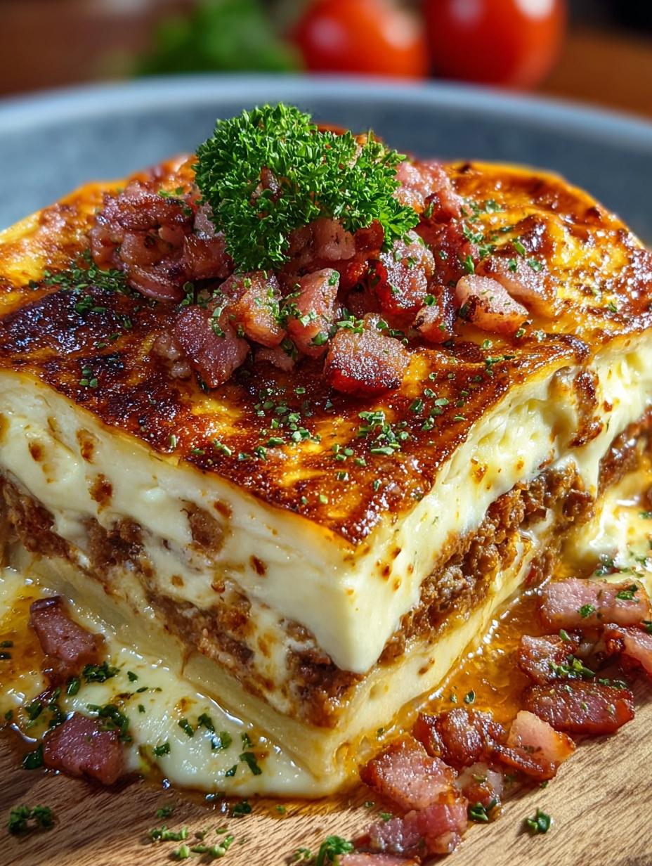 Parmesan Garlic Bacon Cheeseburger
