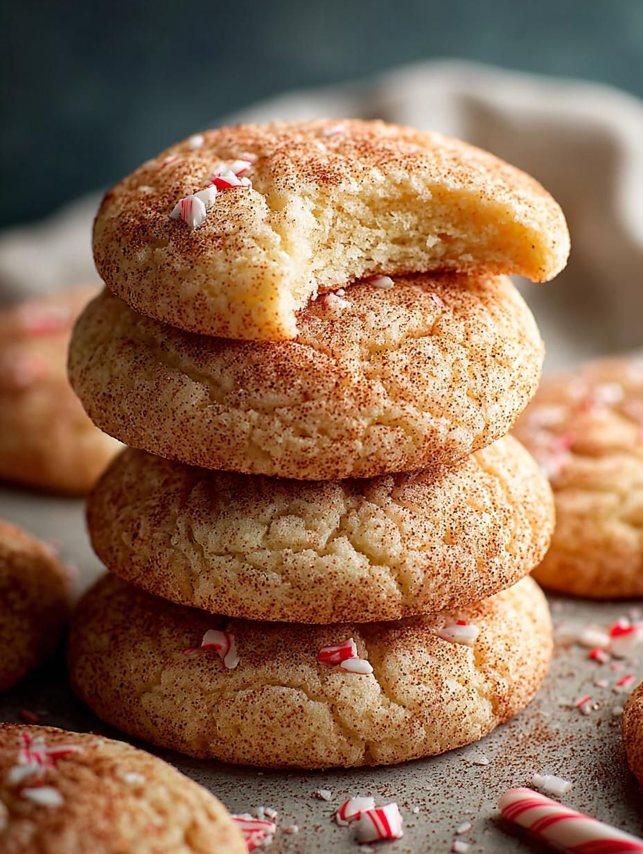 Peppermint Snickerdoodles For Holidays