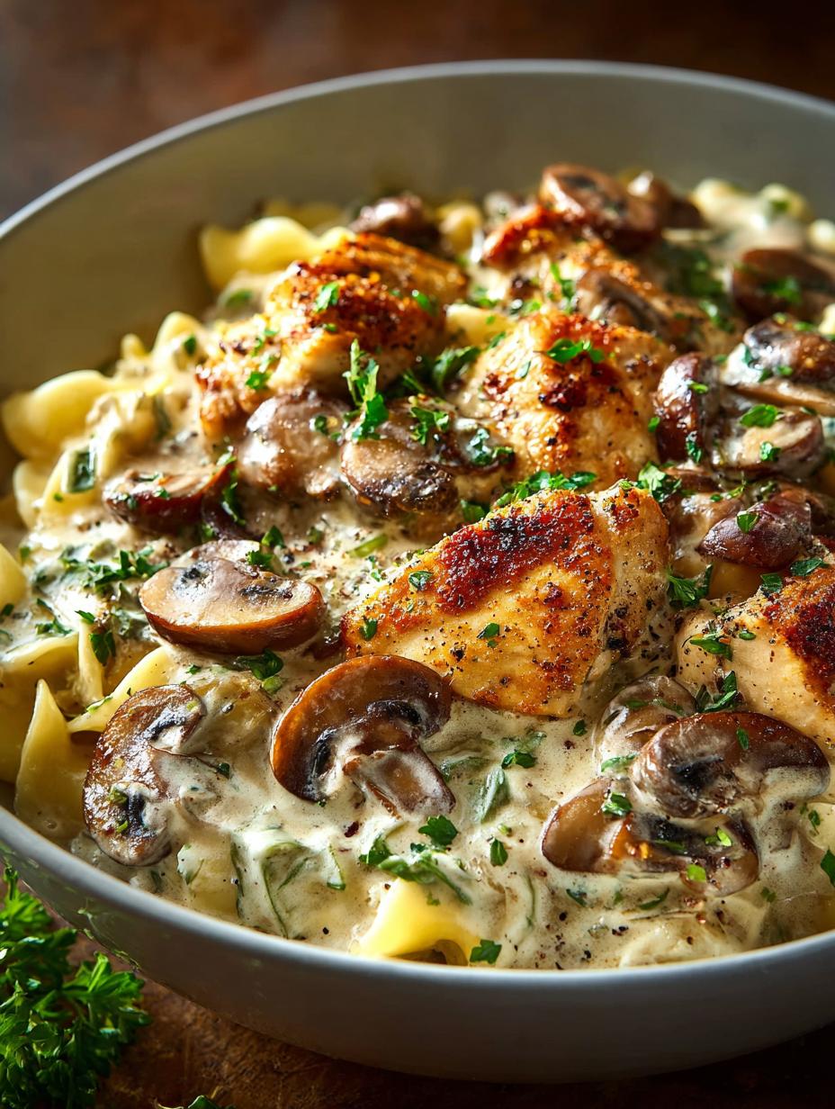 Rich Chicken Stroganoff For