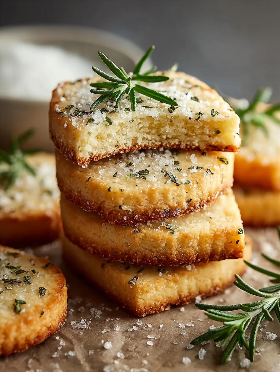 Savory Rosemary Shortbread Cookies for Gourmet Snacking Bliss - Rosemary Shortbread Cookies - additional detail