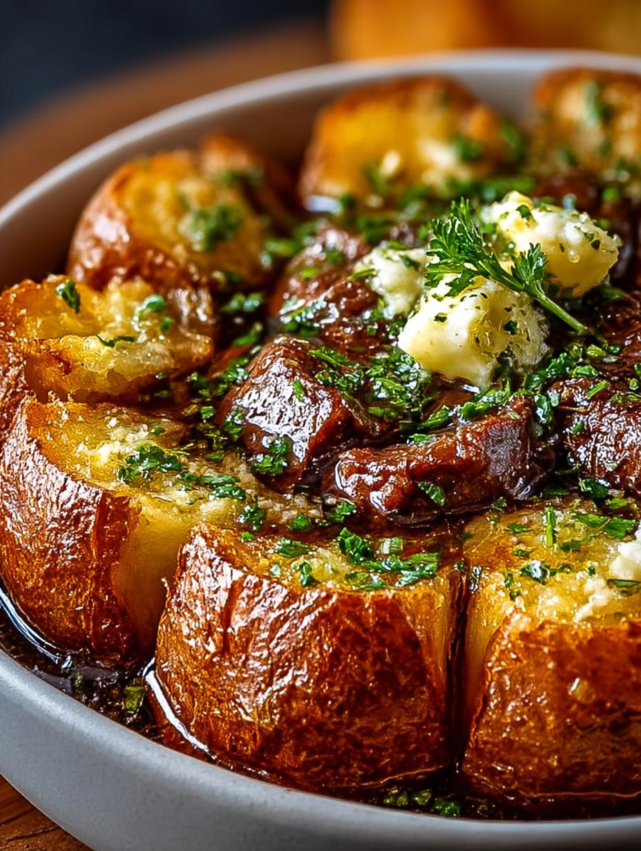 Slow Cooker Garlic Butter Beef Bites & Potatoes Recipe 5 Slow Cooker Garlic Butter Beef Bites & Potatoes Recipe - Slow Cooker Garlic Butter - additional detail