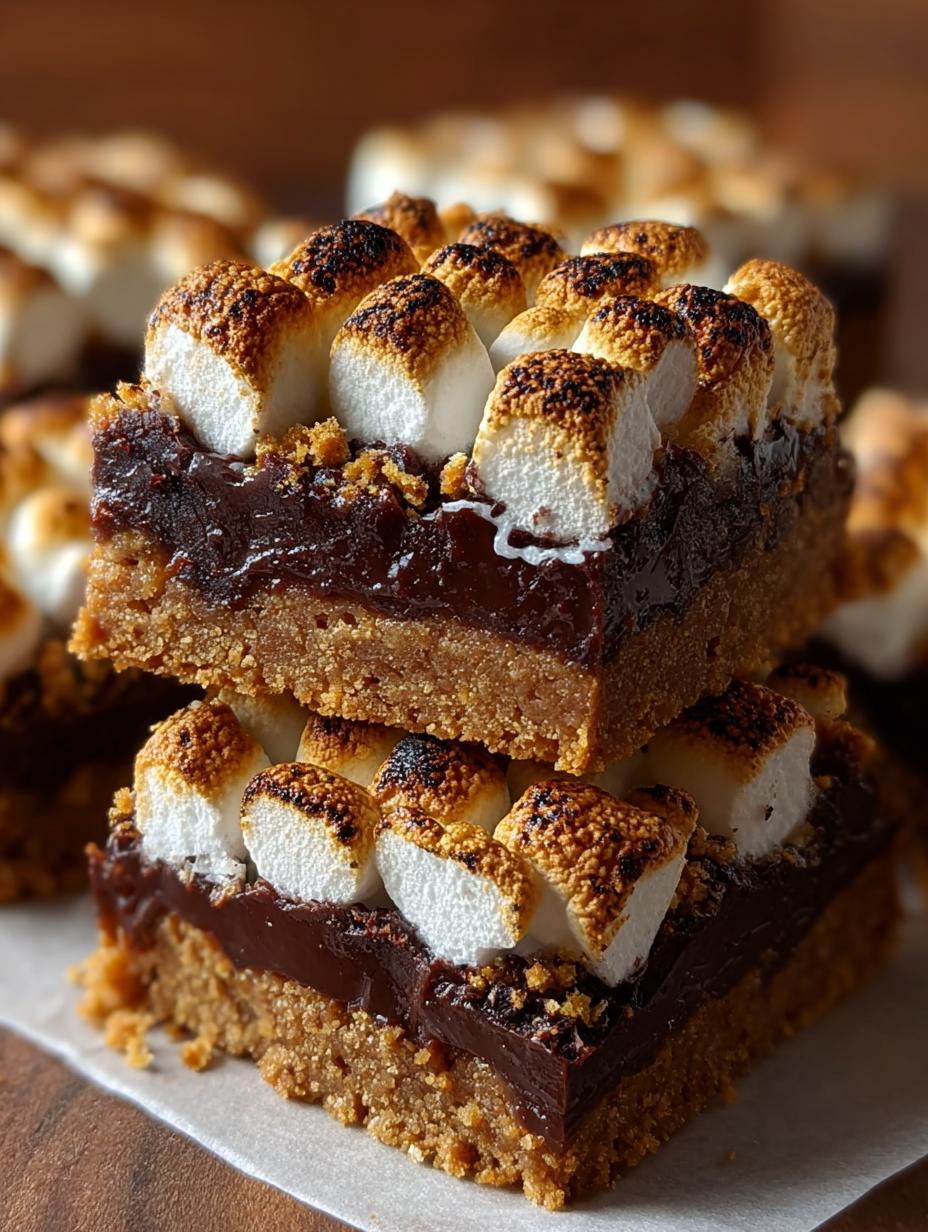 Smores Gingerbread Cookie Bars
