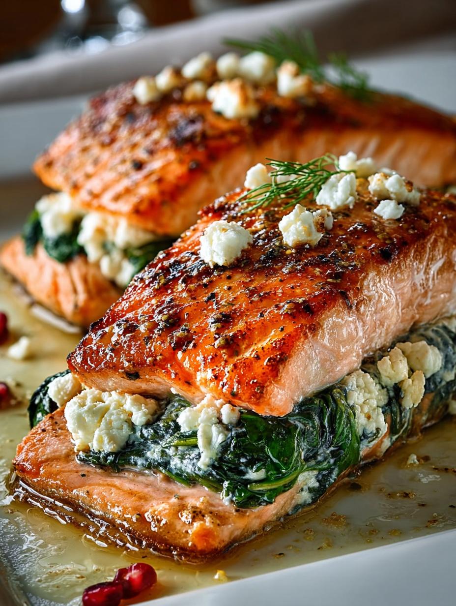 Delicious Spinach Feta Stuffed Salmon Recipe for Dinner 5 Delicious Spinach Feta Stuffed Salmon Recipe for Dinner - Spinach Feta Stuffed Salmon - additional detail