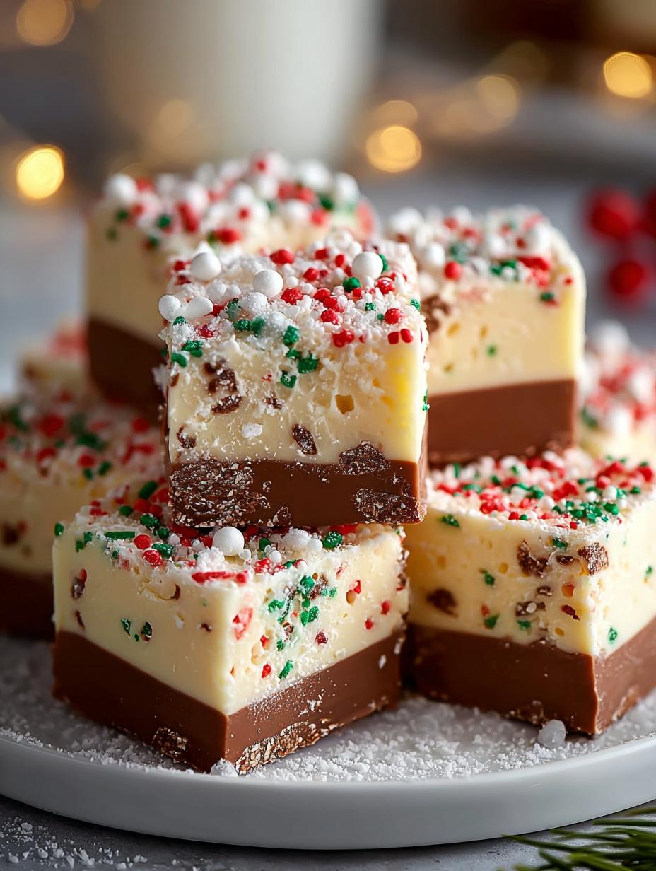 Delicious Sugar Cookie Christmas Fudge Recipe 4 Delicious Sugar Cookie Christmas Fudge Recipe - Sugar Cookie Christmas Fudge - main visual representation