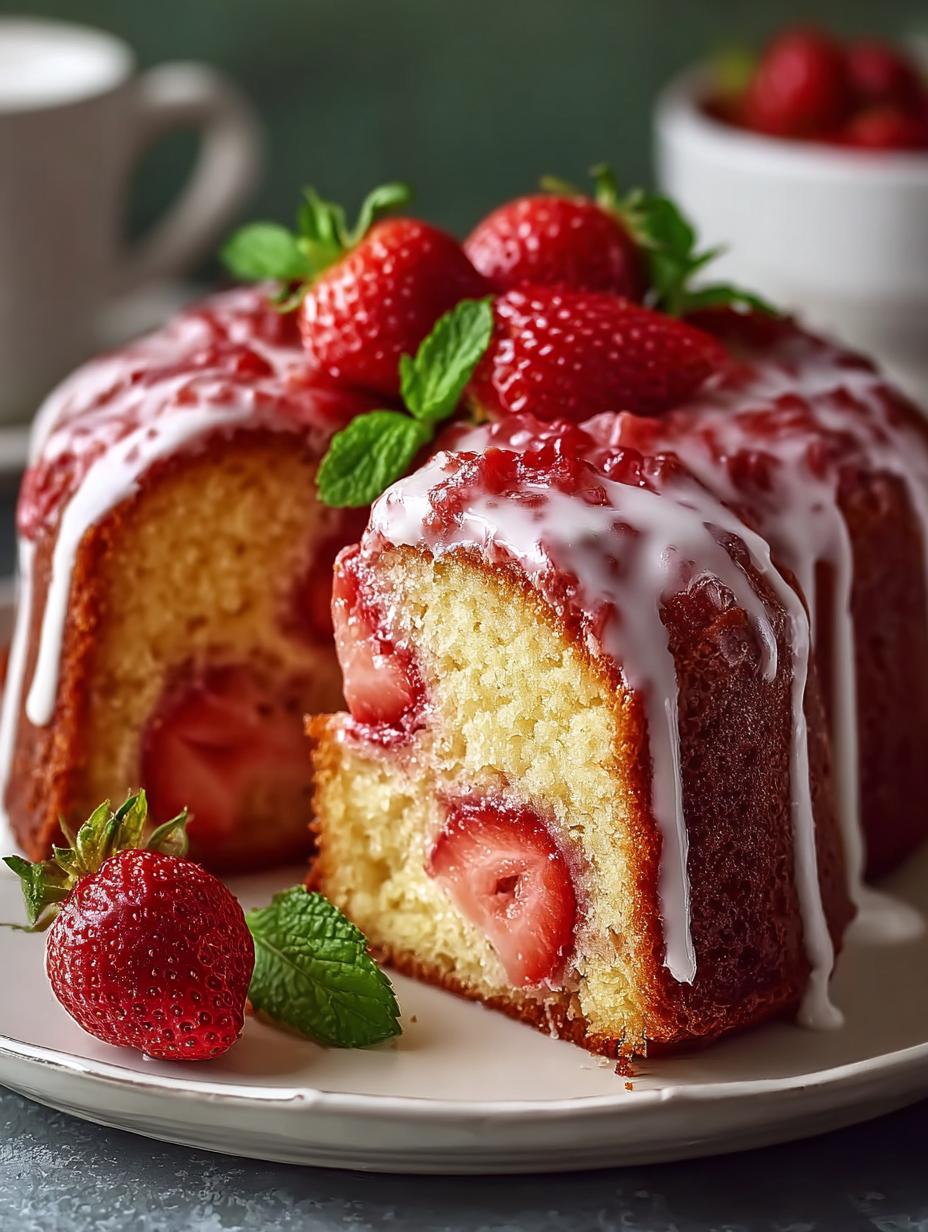 Sweet Strawberry Pound Cake